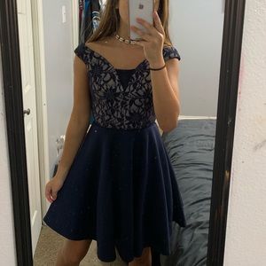 navy blue homecoming dress